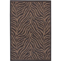 Couristan Recife Zebra Indoor/Outdoor Area Rug - Black/Cocoa Size - 7.6 ft. Round Couristan Recife Zebra Indoor/Outdoor Area Rug - Black/Cocoa Size - 7.6 ft. Round
