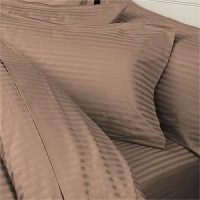 1200 Thread Count Olympic Queen 4pc Bed Sheet Set 100% Egyptian Cotton Deep Pocket 1200 TC Stripe Taupe 1200 Thread Count Olympic Queen 4pc Bed Sheet Set 100% Egyptian Cotton Deep Pocket 1200 TC Stripe Taupe