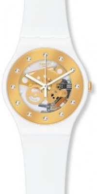 Swatch Originals Sunray Glam Skeleton Dial White Plastic Mens Watch SUOZ148 Swatch Originals Sunray Glam Skeleton Dial White Plastic Mens Watch SUOZ148
