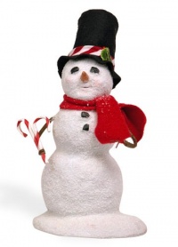 Small Snowman with Candy Cane Small Snowman with Candy Cane