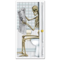 Skeleton Restroom Door Cover Party Accessory (1 count) (1/Pkg) Skeleton Restroom Door Cover Party Accessory (1 count) (1/Pkg)