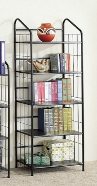 Coaster Five Tier Black Metal Bookcase Coaster Five Tier Black Metal Bookcase