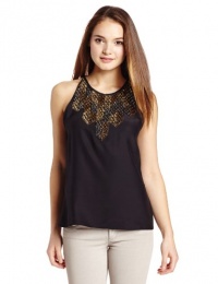 Parker Women's Rey Sleeveless Beaded Yoke Detail Top, Black, Small Parker Women's Rey Sleeveless Beaded Yoke Detail Top, Black, Small