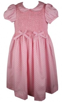 Rare Editions Girls Pink Polka Dot Smocked Dress-24 Months Rare Editions Girls Pink Polka Dot Smocked Dress-24 Months