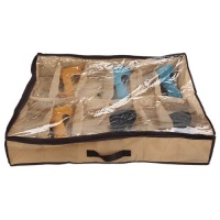 Underbed Shoe Organizer - With Sewn In Fabric Shoe Dividers. No Cardboard! Underbed Shoe Organizer - With Sewn In Fabric Shoe Dividers. No Cardboard!