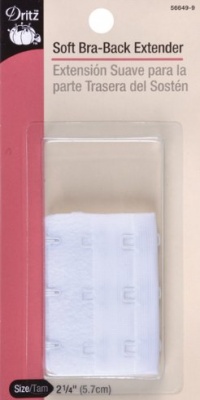 Dritz(R) 3 Hook Bra Back Extender- 2-1/4 Inch Wide White Dritz(R) 3 Hook Bra Back Extender- 2-1/4 Inch Wide White