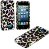 myLife (TM) Colorful Leopard Spots Print Series (2 Piece Snap On) Hardshell Plates Case for the iPhone 5/5S (5G) 5th Generation Touch Phone (Clip Fitted Front and Back Solid Cover Case + Rubberized Tough Armor Skin + Lifetime Warranty + Sealed Inside myLi