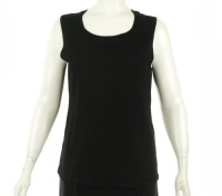 Jones New York Women's Black Sleeveless Shell Shirt Plus Size 1X Jones New York Women's Black Sleeveless Shell Shirt Plus Size 1X