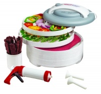 Nesco American Harvest FD-61WHC Snackmaster Express Food Dehydrator All-In-One Kit with Jerky Gun Nesco American Harvest FD-61WHC Snackmaster Express Food Dehydrator All-In-One Kit with Jerky Gun