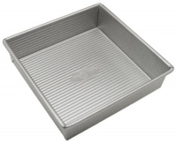 USA Pan 8 Inch Aluminized Steel Square Cake Pan with Americoat USA Pan 8 Inch Aluminized Steel Square Cake Pan with Americoat