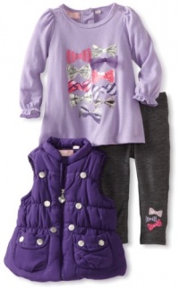 Kids Headquarters Baby-girls Infant Purple Vest with Long Sleeve Tee and Gray Pants, Purple, 18 Months Kids Headquarters Baby-girls Infant Purple Vest with Long Sleeve Tee and Gray Pants, Purple, 18 Months