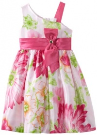 Jayne Copeland Girls 2-6X Off Shoulder Floral Print Dress, Pink, 5 Jayne Copeland Girls 2-6X Off Shoulder Floral Print Dress, Pink, 5