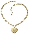 Guess Gold PVD Heart Pendant Necklace UBN10104