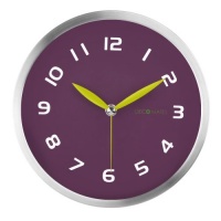DecoMates Non-Ticking Silent Wall Clock, Early Spring, Purple Plum DecoMates Non-Ticking Silent Wall Clock, Early Spring, Purple Plum