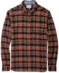 This Lucky Jean plaid shirt will add a stylish rugged edge to your look. This Lucky Jean plaid shirt will add a stylish rugged edge to your look.