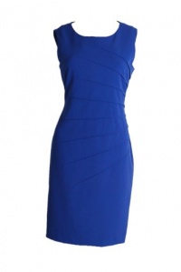 Calvin Klein Petite Sleeveless Seamed Sheath Dress Atlantis Blue Calvin Klein Petite Sleeveless Seamed Sheath Dress Atlantis Blue
