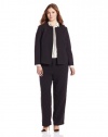 Kasper Women's Plus Size Crepe Flyaway Suit Jacket