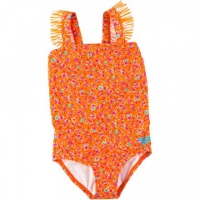 Roxy Girls 2-6X Sand Blossom Ruffle One Piece Swimsuit, Orange, 2T Roxy Girls 2-6X Sand Blossom Ruffle One Piece Swimsuit, Orange, 2T