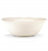 Lenox French Perle Bead Serving Bowl, 64-Ounce, White Lenox French Perle Bead Serving Bowl, 64-Ounce, White