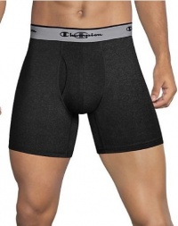 Champion Men's Tech Performance Regular Boxer Brief CT6P, Black, L