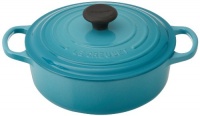 Le Creuset Signature Round Wide 3-1/2-Quart Dutch Oven, Caribbean Le Creuset Signature Round Wide 3-1/2-Quart Dutch Oven, Caribbean