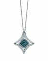 Effy Jewlery Diversa 14K White Gold Blue and White Diamond Pendant