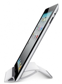 iPhone iPad Tablet Stand Holder - Fits all Smartphones and Tablets. iPhone 3G-4-4S-5, iPad Mini-1-2-3-4, Touch 2-3-4, Samsung Galaxy S2-S4. Portable Good for Travel, Desk, Kitchen, Airplane - White BrainyGadgets iPhone iPad Tablet Stand Holder - Fits all Smartphones and Tablets. iPhone 3G-4-4S-5, iPad Mini-1-2-3-4, Touch 2-3-4, Samsung Galaxy S2-S4. Portable Good for Travel, Desk, Kitchen, Airplane - White BrainyGadgets