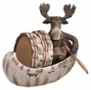5 Pc Moose & Canoe Resin Beverage Coasters Set