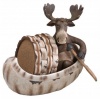 5 Pc Moose & Canoe Resin Beverage Coasters Set