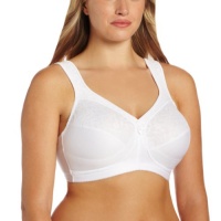 Glamorise Women's Magiclift Cotton And Lace Soft Cup Bra Glamorise Women's Magiclift Cotton And Lace Soft Cup Bra