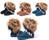 New Hot Women Autumn Winter Snow Boots Ankle Boots Warm Faux Fur Shoes 3 Colors