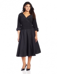 Jessica Howard Women's Plus-Size 3/4 Sleeve Collared Flare Dress Jessica Howard Women's Plus-Size 3/4 Sleeve Collared Flare Dress