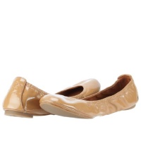 Tory Burch Eddie Patent Leather Flats Shoe - Tan - 5 Tory Burch Eddie Patent Leather Flats Shoe - Tan - 5