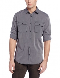 Calvin Klein Jeans Men's Barstripe Long Sleeve Button Down Shirt Calvin Klein Jeans Men's Barstripe Long Sleeve Button Down Shirt