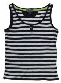 Lauren Active Women's Striped Waffle Knit Yoga Tank Top (Navy Blue/White) (X-Large) Lauren Active Women's Striped Waffle Knit Yoga Tank Top (Navy Blue/White) (X-Large)