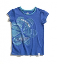 adidas Girls 2-6X Short Sleeve Graphic Tee, Dazzling Blue, 6X adidas Girls 2-6X Short Sleeve Graphic Tee, Dazzling Blue, 6X