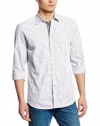 Nautica Men's Long Sleeve Stripe Poplin Woven Shirt