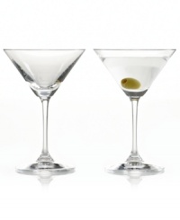 Shaken or stirred, Riedel Vinum martini glasses achieve cocktail perfection with the iconic martini shape and long, pulled stems in machine-blown crystal. Shaken or stirred, Riedel Vinum martini glasses achieve cocktail perfection with the iconic martini shape and long, pulled stems in machine-blown crystal.