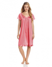 Vanity Fair Women's Short Flutter Sleeve Gown Vanity Fair Women's Short Flutter Sleeve Gown