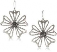 Lucky Brand HAPPY FLOWER Openwork Earrings, Sterling Silver with Antiquing Lucky Brand HAPPY FLOWER Openwork Earrings, Sterling Silver with Antiquing
