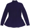 Lauren Ralph Lauren Women's Cable Knit Peplum Mockneck Sweater (Soiree Purple) (X-Small)