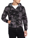 Southpole Men's All Over Camo Printed Hooded Fleece