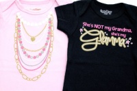 Sara Kety Pink Black Glam Graphic Bodysuit 2pc Set Infant Girl 12-18 Sara Kety Pink Black Glam Graphic Bodysuit 2pc Set Infant Girl 12-18