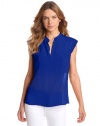 BCBGMAXAZRIA Women's Addison Sleeveless Blouse