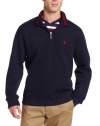 IZOD Men's Big-Tall Long Sleeve Solid 1/4 Zip Sueded Fleece Shirt, Midnight, 6X