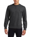 IZOD Men's Big-Tall Long Sleeve Crew Neck Sueded Fleece, Charcoal Heather, X-Large/Tall