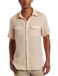 Calvin Klein Sportswear Men's Short Sleeve Linen Chambray Woven Shirt Calvin Klein Sportswear Men's Short Sleeve Linen Chambray Woven Shirt