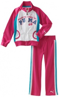 Puma - Kids Girls 2-6X Little Jacket And Pant Set, Pink, 6X Puma - Kids Girls 2-6X Little Jacket And Pant Set, Pink, 6X