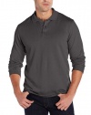 Van Heusen Men's Long Sleeve Jaspe Grid Polo