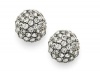 INC International Concepts Earrings, Silver-Tone Pave Fireball Stud Earrings